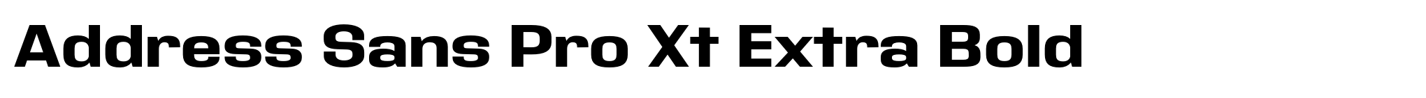 Address Sans Pro Xt Extra Bold image